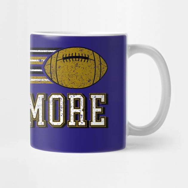 Baltimore Football Retro Vintage Stripes by Ruffeli